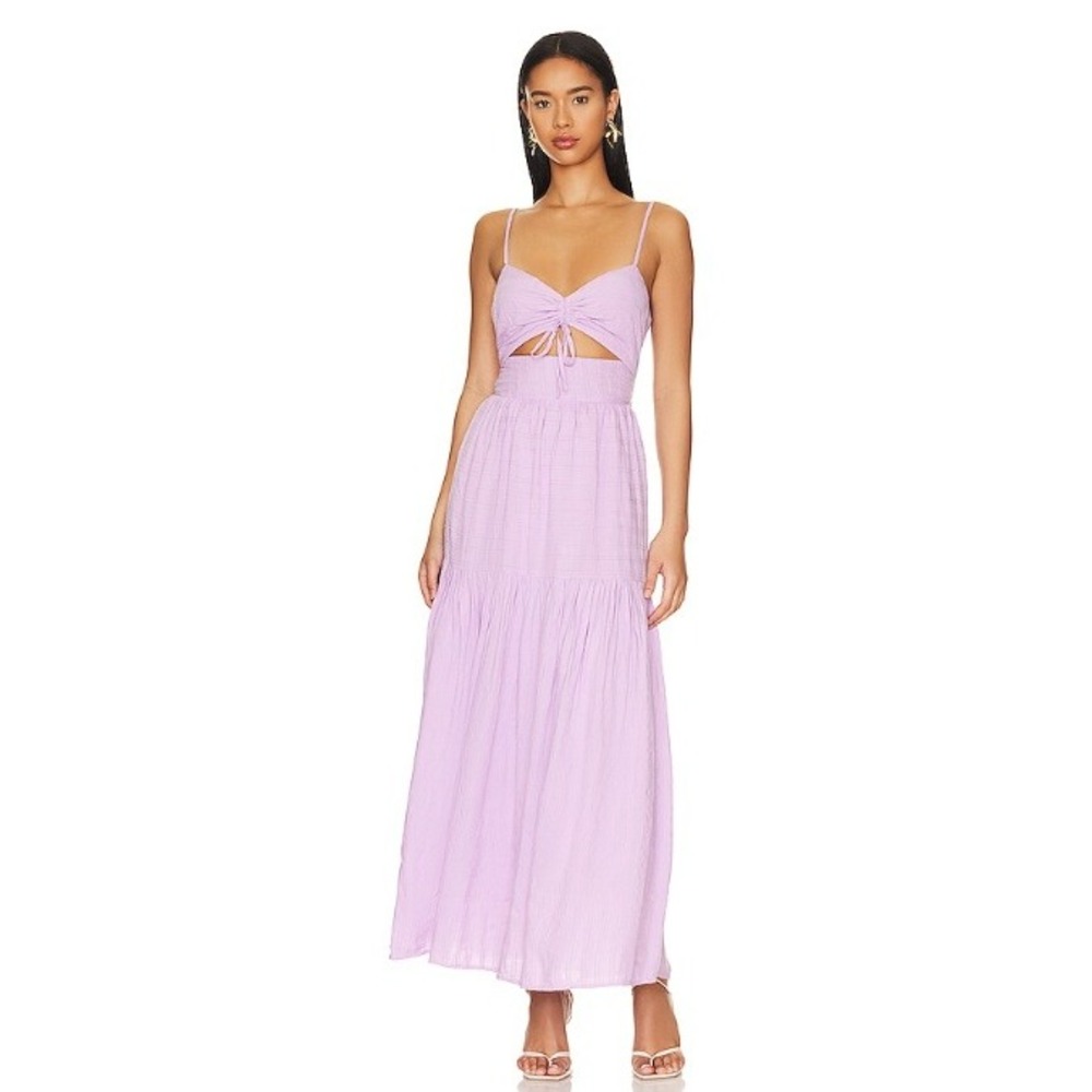 L*Space Revolve Kenzie Maxi Dress Lavender Purple Cutout Smocked Small